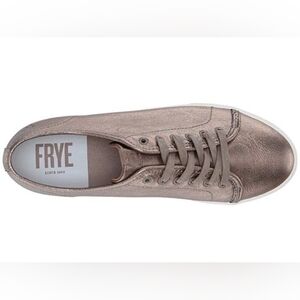 FRYE Maya Low Lace Bronze Metallic Sneakers Size 8